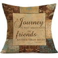 thumbnail image 5 of Retro Plaid Euro Style Throw Pillow Covers Inspirational Quote Decorative Pillow Case Cotton Linen Cushion Cover Decor 18x18 Inch Pillowcase for Home Set of 4 (Retro Plaid Set), 5 of 6