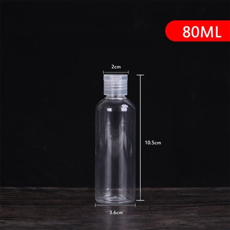Squeeze Makeup Clear Dispenser Lotion Jar Empty Container Bottle Shampoo Bottle Refillable 80ML-1PC