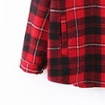 thumbnail image 4 of Lindreshi Shackets for Women 2026 with Pockets Women's Fashion Casual Brushed Top Lapel Pocket Single Breasted Check Wool Jacket, 4 of 5