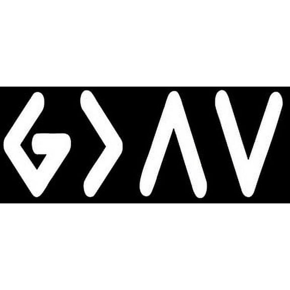 God is Greater Than - Car Window - Premium Vinyl Decal/Sticker