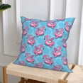 thumbnail image 6 of Throw Pillow Covers, PinkInflatable bird circle Soft Square Pillow Cases with Invisible Zipper for Couch Bed Sofa, Farmhouse Fall Home Decor 20"x20", 6 of 7