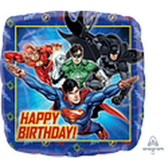 18SQ HX JUSTICE LEAGUE HAPPY BDAY