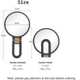 thumbnail image 5 of 30x Magnifying Mirror with Handle - Double Side Handheld Travel Mirror (1X/30X), Adjustable Handle/Stand & Foldable Design for Makeup, Skincare & Travel (Black), 5 of 5