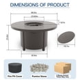 thumbnail image 5 of ALAULM Round Gas Fire Pit Table 48in, 40000 BTU Outdoor Propane Fire Pit with Round Metal Tabletop, Adjustable Flame,Windshield & CSA Certification for Outside Patio & Garden, 5 of 7