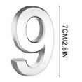 thumbnail image 2 of Ke1Clo Modern House Numbers for Mailbox Door under $5! Self-Adhesive Metal Address Plaque, 3 Inch ABS Plastic, Easy Install No Drilling, Indoor Outdoor Use (Silver), 2 of 2