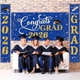 thumbnail image 6 of 3Pack Graduation Decorations Class of 2026,Congrats Grad 2026 Backdrop Banner and Hanging Porch Signs,Blue Gold Graduation Party Supplies for High School College Party,Photography Props, 6 of 7