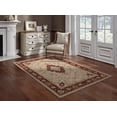 thumbnail image 2 of 5' x 7' Beige and Red Classic Floral Rectangular Area Throw Rug, 2 of 5