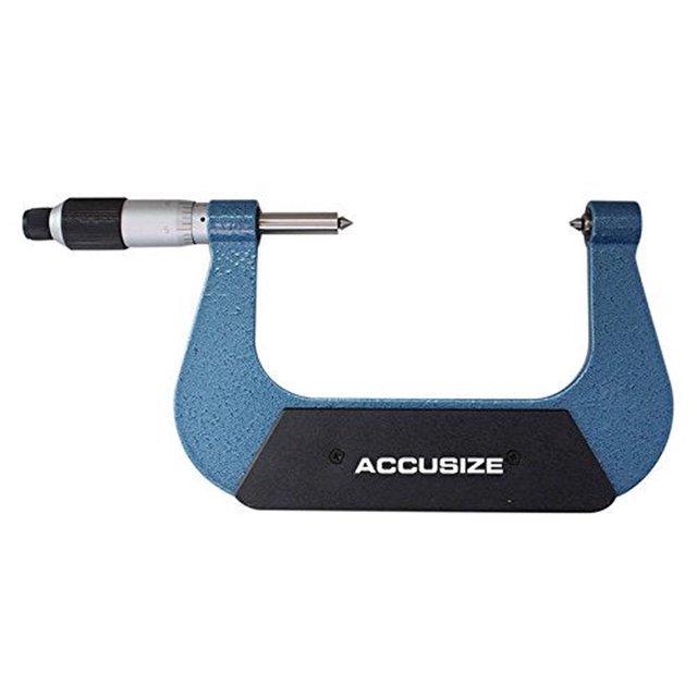 Micrómetro de Rosca Accusize 2-3'' x 0.001'' con 5 Bases en Caja Ajustada