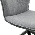 thumbnail image 7 of Petrie Dining Room Accent Chair in Grey Fabric and Black Finish - Set of 2, 7 of 7