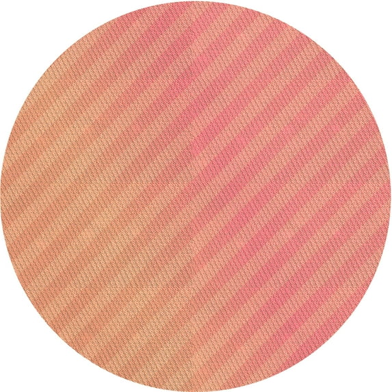 Ahgly Company Indoor Round Patterned Bright Orange Area Rugs, 6' Round