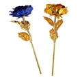 thumbnail image 4 of 2pcs 24K Golden Rose Gold Plating Artificial Rose Flower with Gift Box for Mother Girlfriend, 4 of 5