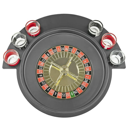 Fairly Odd Novelties Roulette O - 6 Glass Drinking Shot Game Black