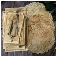 thumbnail image 1 of Vilikya Vintage Junk Journal Supplies Papel decoupage teñido de café para adornos de álbumes de recortes Papel artesanal para accesorios de diario Bill envejecido Fotografía antigua Medios mixtos para, 1 of 5