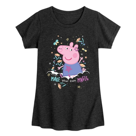 Peppa Pig - Make Your Own Magic - Girls Toddler And Youth Fitted Short Sleeve Tee