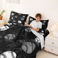 thumbnail image 3 of Erosebridal Kids Baseball Full Size Sheets for Boys, Sports Theme Bed Sheets, Black Gray, 1 Flat Sheet, 1 Fitted Sheet and 2 Pillowcases, 3 of 5