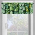 thumbnail image 2 of Ambesonne Eucalyptus Valance Pack of 2, Jungle Tone Leafy Print, 42"X12", Pale Green Pale Teal, 2 of 5