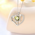 thumbnail image 4 of Fasjewly My Sunshine Butterfly Necklace, S925 Sterling Silver Heart Peridot Birthstone August Birthday Anniversary Christmas Jewelry Gifts for Women / Wife / Lovers, 4 of 10
