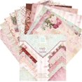 thumbnail image 1 of Papel para álbumes de recortes TANGJMXG 24 hojas cartulina floral papel de origami vintage, 1 of 5