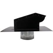 RDP Rooftop Exhaust Vent Cap with Damper and Bottom Extension (6 Inch, Black)