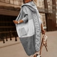 thumbnail image 3 of Pompotops Automne et Hiver Femmes Hauts Décontractés Manteau Manches Longues Pardessus Patchwork Lettre Imprimée Cardigan Mi-Long Pull Tricoté, 3 of 5