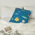 thumbnail image 6 of LNWH Decorative Pillow Covers, Cartoon Sea Creatures Square Sofa Decorative Knit Pillow Case, 12"x12", 6 of 8