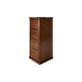 thumbnail image 2 of Huntington Oxford Four Wood Drawer File Cabinet Office Storage File Drawer Brown, 2 of 6