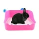thumbnail image 5 of Caja de Arena para Conejos Yinane Inodoro para Mascotas Esquina Rectangular Rosa, 5 of 8