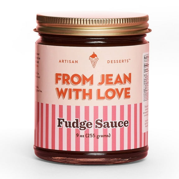 From Jean with Love Chocolate Fudge Dessert Sauce – All-Natural, Handcrafted with Pure Ingredients, Rich & Velvety Chocolate Flavor, No Preservatives, Great on Ice Cream, Waffles & More – 9 oz Jar