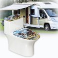 thumbnail image 5 of HELLHERO Stylish Gifts Toilet Bowl Cover Fits All Toilet Shapes Polyester, Stretch, Adjustable U-Shaped (Horse), 5 of 7