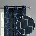 thumbnail image 2 of French Connection Somerset Embroidered Light Filtering Grommet Window Curtain 2-Panel Sets, 2 of 6