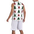 thumbnail image 2 of Naloa Buffalo Plaid Christmas Trees Basketball Jersey Reversible Men's Mesh Athletic Sports Shirts Training Practice S-4XLSmall, 2 of 6