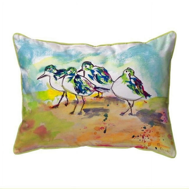 Betsy Drake SN417 11 x 14 Po Sanderlings Petit Oreiller pour l'Intérieur et l'Extérieur
