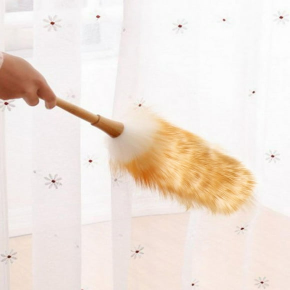 Sonew Household Cleaning Tool Soft Lambs Wool Duster Dust Cleaner No Electrostatic Duster, Wool Duster, Household Duster