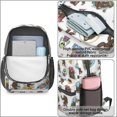 thumbnail image 4 of Bigfoot and Sticker White Pattern 17" School Backpacks for Teens,Waterproof Oxford Fabric,S-Shape Padded Straps for School,Travel,Hiking,Camping, 4 of 6
