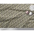 thumbnail image 2 of Soimoi Beige Velvet Fabric Plus Sign Geometric Print Fabric by Yard 58 Inch Wide, 2 of 3