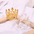 thumbnail image 4 of HEVIRGO Cake Topper Rhinestone Crown Pattern Reusable Alloy Baby Shower Birthday Cake Inserts Baking Accessories Silver Alloy, 4 of 8