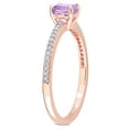 thumbnail image 3 of Everly Women's Amethyst and Diamond 10k Rose Gold Ring, 3 of 7