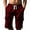 69#Wine, variant on lkfuzj Men's Summer Multi-Pocket Work Shorts | Polyester Casual Sporty Pants for Beach/Hiking