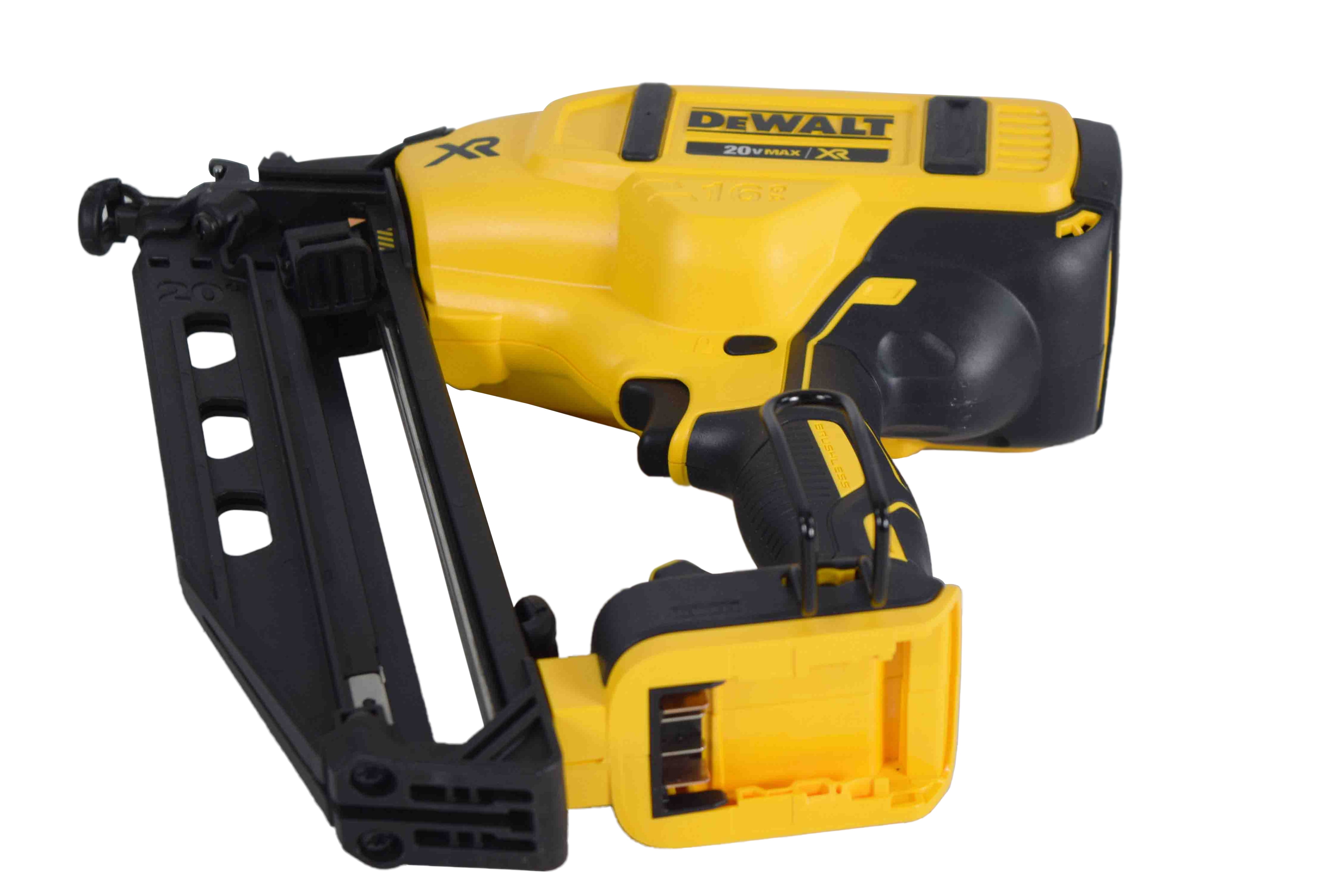 DEWALT DCN623B 20 v, Cordless 16 Gauge Angled Finish Nailer Nail Gun