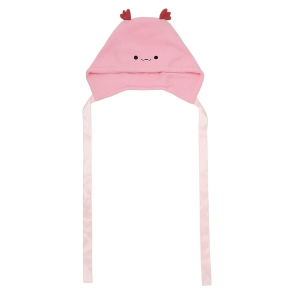 Novelty Beanie 3D Axolotl Hood with Chin Ties Beanie