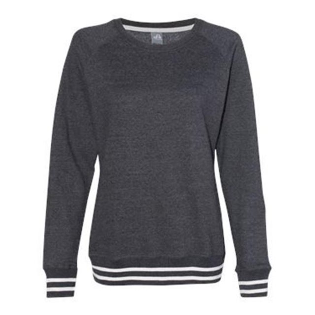 J. America B33928506 Chandail en Molleton à Col Rond pour Femmes, Noir - Extra Grand
