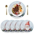 thumbnail image 5 of Ryvnso Gnome in Winter Round Plate Mats Dining Table Placemat Set of 4 for Holiday Decoration, 5 of 7