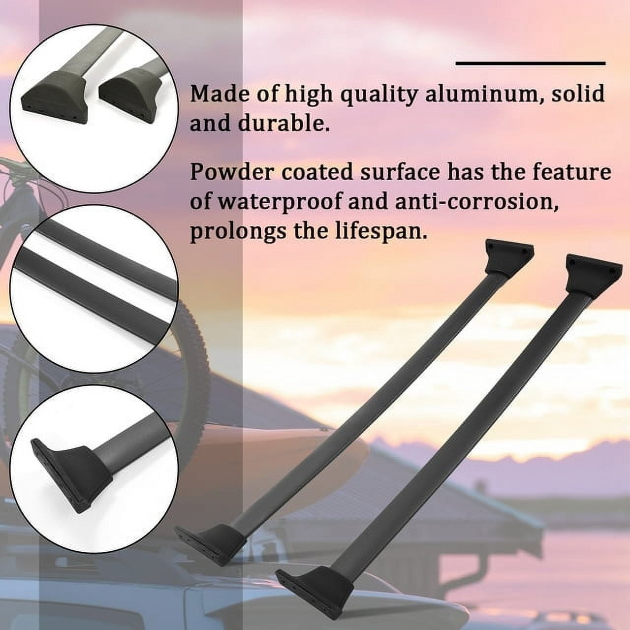 Kojem Roof Racks Crossbars for Honda Pilot 2016- 2022 Aluminum Cargo Carrier 08L04-TG7-10