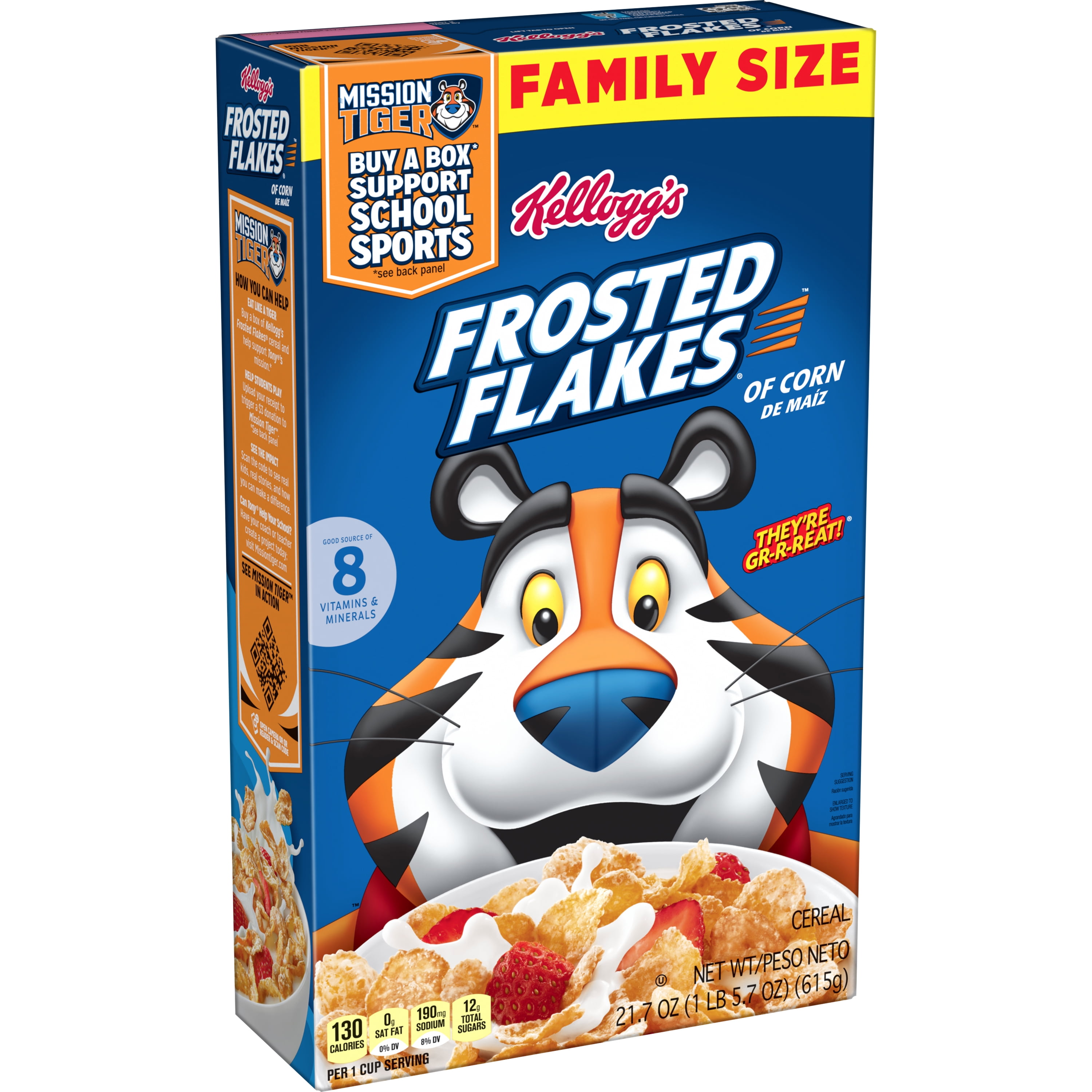 42225291 Walmart Title US en-US Kellogg's Frosted Flakes Original Breakfast Cereal, Kids Cereal, 21.7 oz, 6 Count