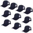 thumbnail image 4 of 10 PCS Sublimation Blank Trucker Hats, Comfortable Polyester Mesh Trucker Hats, Unisex Mesh Baseball Snapback Caps, Summer Mesh Caps for Men Women, 4 of 7