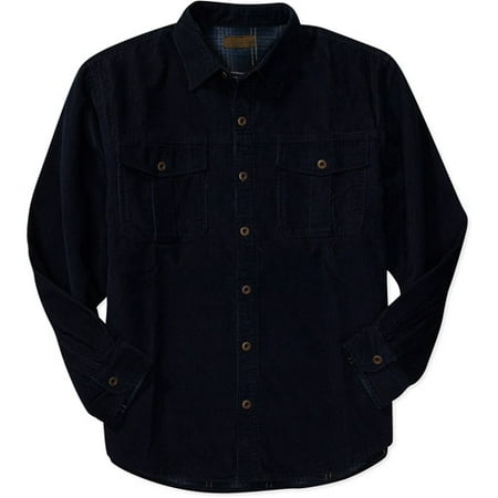 Faded Glory - Men's Flannel-Lined Corduroy Shirt - Walmart.com