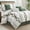 White Green, variant on Lanco 7 Piece White Green Comforter Set, Queen Sizeï¼ All Season Geometric Pattern Bedding Set, Matching Bed Skirt, Pillows & Shams