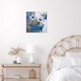 thumbnail image 5 of Farmhouse Floral Wall Art for Living Room, Blue Flower and Butterfly in Bathtub Canvas Wall Art Modern Grey and White Geometric Framed Wall Art for Bathroom Bedroom Wall Decor,12L X 12W Inches, 5 of 6