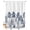 White Gray Blue, variant on Split Shower Curtain for Transfer Bench, Navy Blue Botanical Fabric Shower Curtains for Bathroom, Watercolor Tree Tub Sliding Transfer Bench Waterproof Bath Curtains 72"x84"
