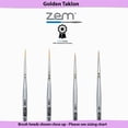 thumbnail image 4 of ZEM Brush Mfg AS-30 Golden Taklon Synthetic Mini & Long Liner Artist Paint Brush Set 4 pcs, 4 of 4